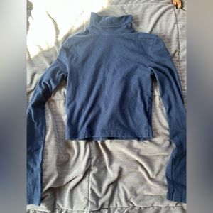 Dark blue, long sleeve turtleneck